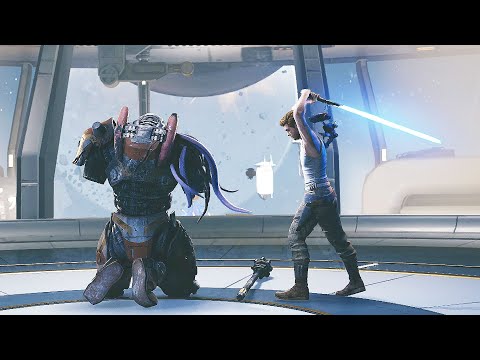 Cal Kestis vs Rayvis Boss Fight - Star Wars Jedi Survivor Cal DESTROYS Rayvis