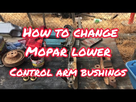 How to Change Mopar lower control arm bushings. Warning! Explicit language at the end.