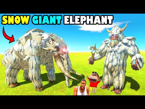 SNOW GIANT ELEPHANT vs SHINCHAN and CHOP ARMY in ANIMAL REVOLT BATTLE SIMULATOR