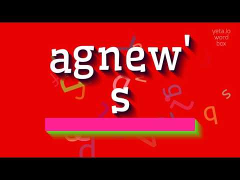 How to say "agnew's"! (High Quality Voices)