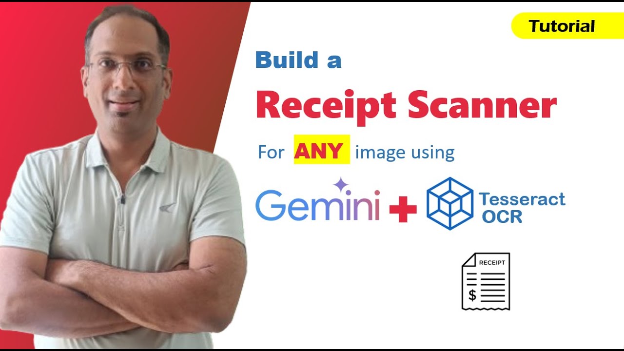 Build a fully functional Receipt Scanner with Tesseract OCR, Gemini AI and Python Tutorial