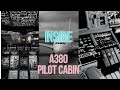 Inside A380-800 pilots cabin 