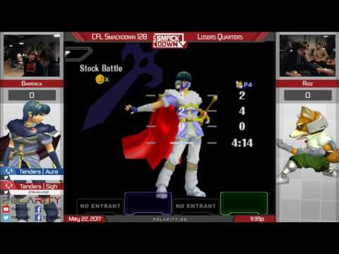CFL Smackdown 128 Melee - Barraca (Marth) vs Ridz (Fox) - Losers Quarters