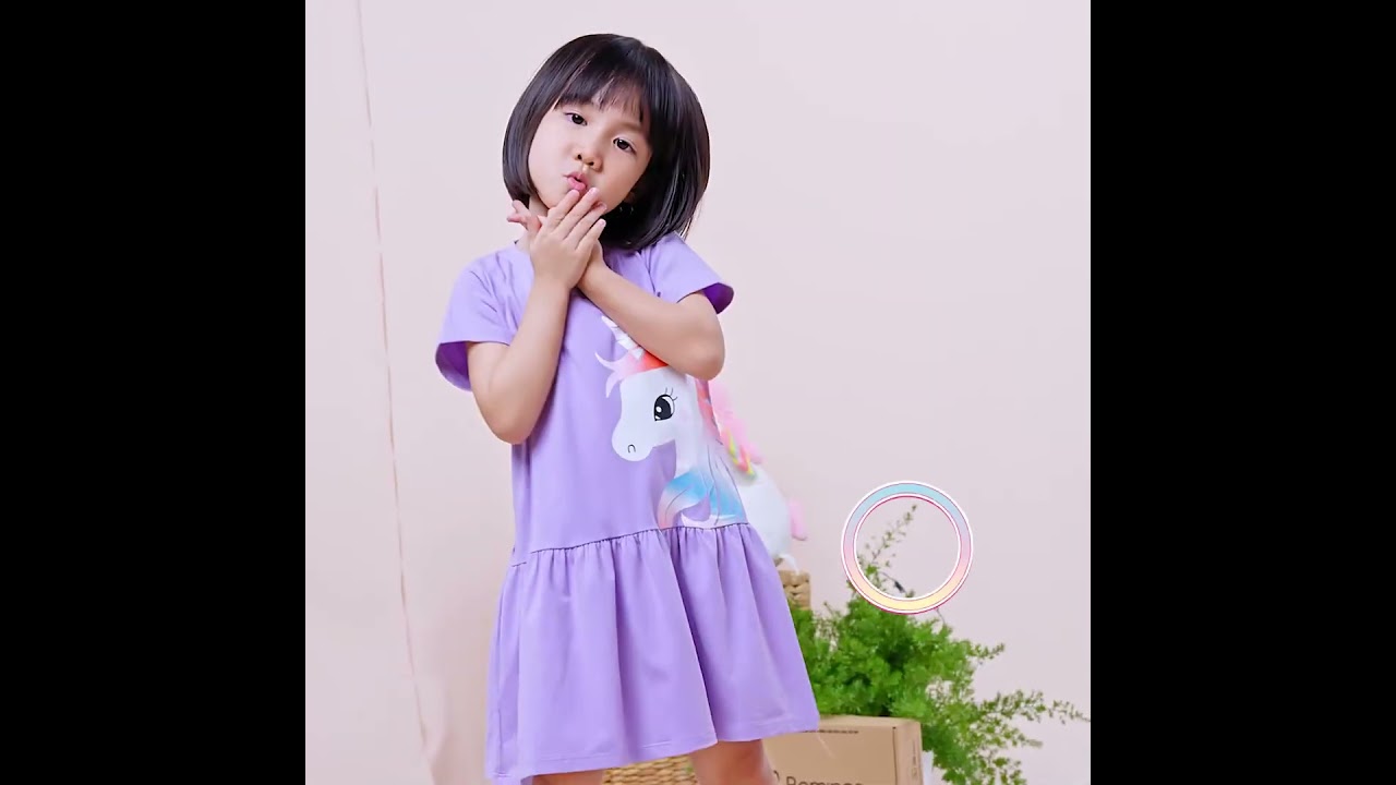Váy bé gái tay ngắn Unicorn