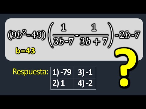 Ejercicio de álgebra. Halla el valor de la expresión algebraica
