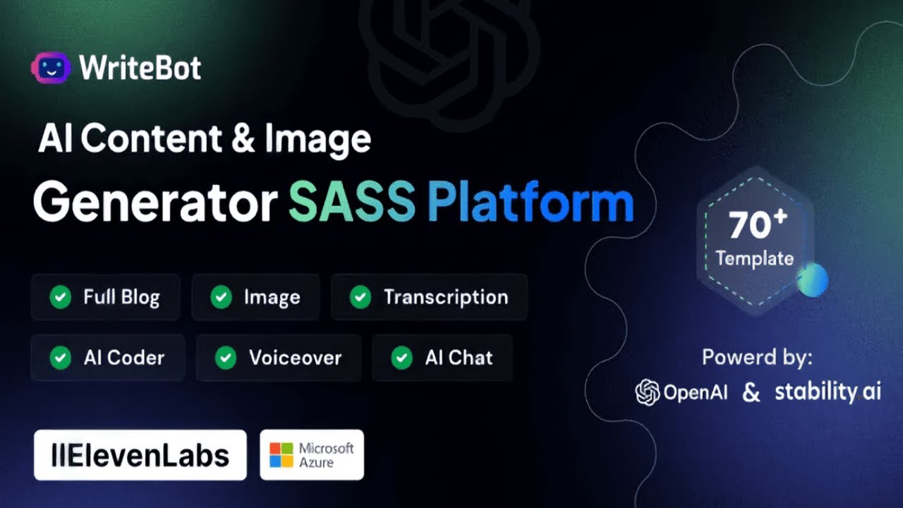 WriteBot – AI Content Generator SaaS Platform PHP