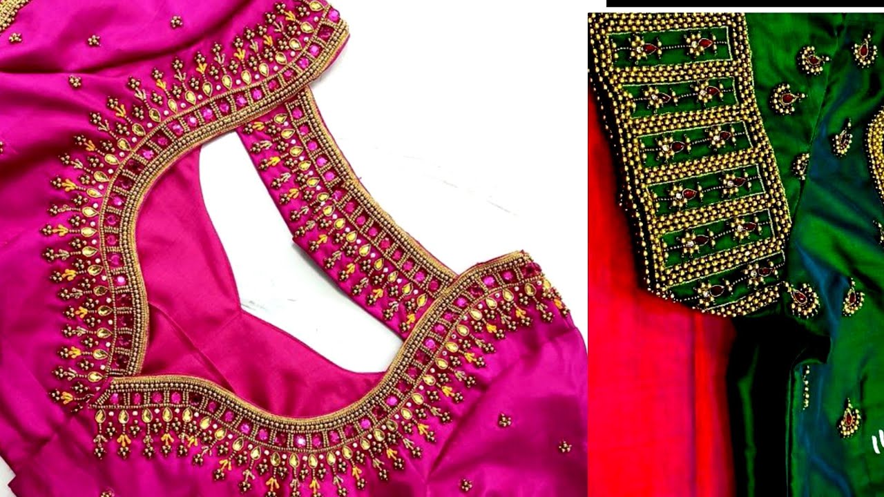 aari work back neck design