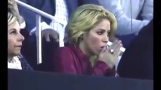 Shakira watching barcelona vs madrid