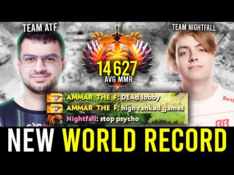 "NEW DOTA WORLD RECORD with the MOST HIGHEST AVG MMR GAME ever!" - TEAM ATF vs TEAM NIGHTFALL!