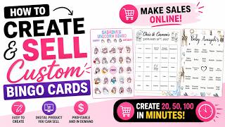 How to Create & Sell Custom Bingo Cards in Canva | Digital Products to Sell on Etsy