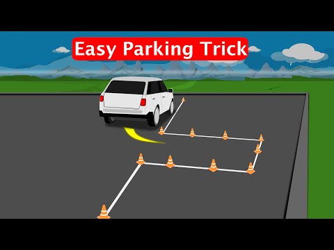 Reverse Parking with Cones //Reverse Park Step by Step