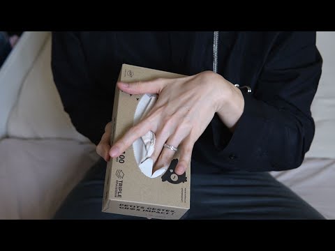 Tissue box tapping, scratching ASMR