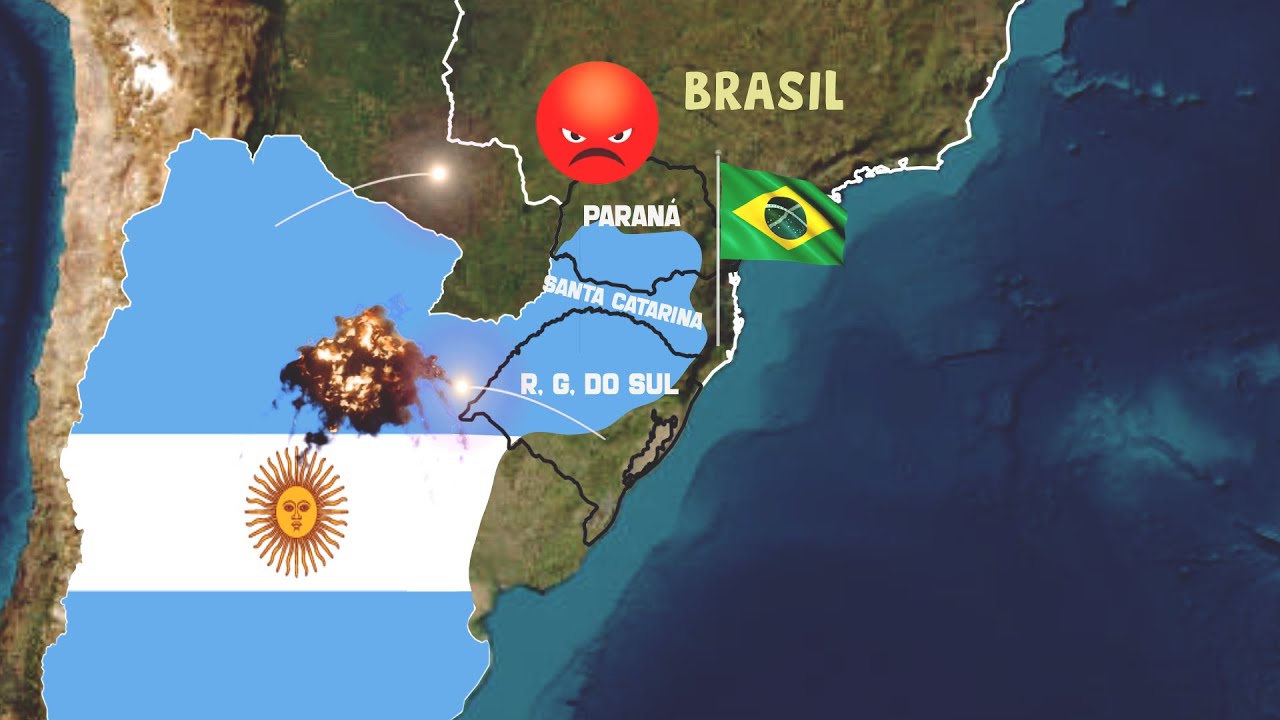Disputa  Brasil e Argentina pelo paraná e santa catarina. por pouco o sul não fala espanhol.
