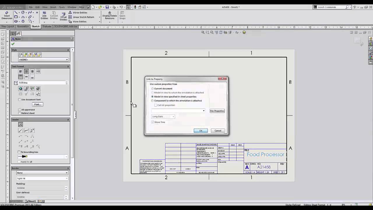 SOLIDWORKS Tutorial - Troubleshooting and Linking Annotations to Models