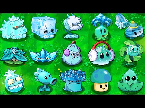 All ICE Plants Max Level Power-Up! in Plants vs. Zombies 2 (PVZ2 Version 8.8.1)