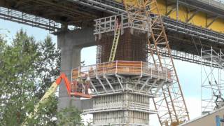 preview picture of video 'PORT MANN BRIDGE CONSTRUCTION WIDEST BRIDGE IN THE WORLD COPYRIGHT BCNEWSVIDEO SEP13 2011'