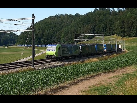Trainspotting CH, Umleiterverkehr in Wynigen am 4.6.22, Teil 1