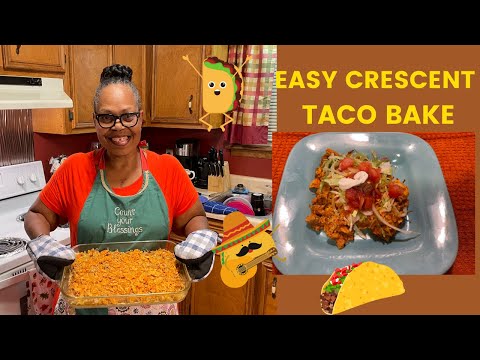 HOW TO MAKE EASY CRESCENT TACO 🌮 BAKE #EricandTeresa #PillsburyCrescentRolls #TacoBake