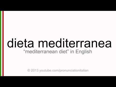 Correct italian pronunciation of dieta mediterranea, mediterranean diet