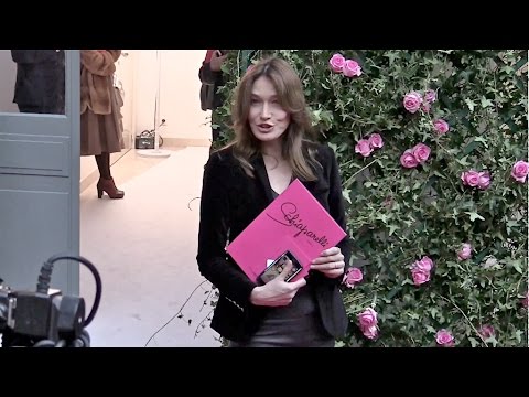 Carla Bruni Sarkozy at Schiaparelli Haute Couture Fashion Show in Paris