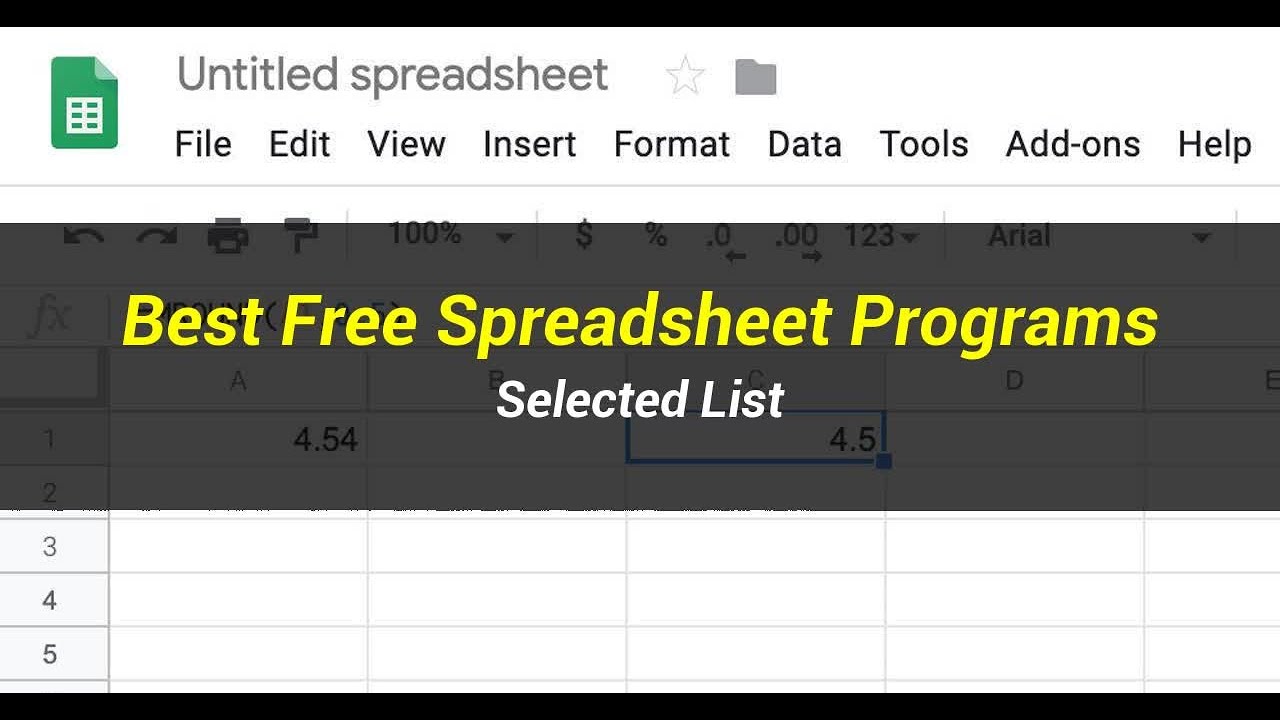 5 Best Free Spreadsheet Programs | Selected List