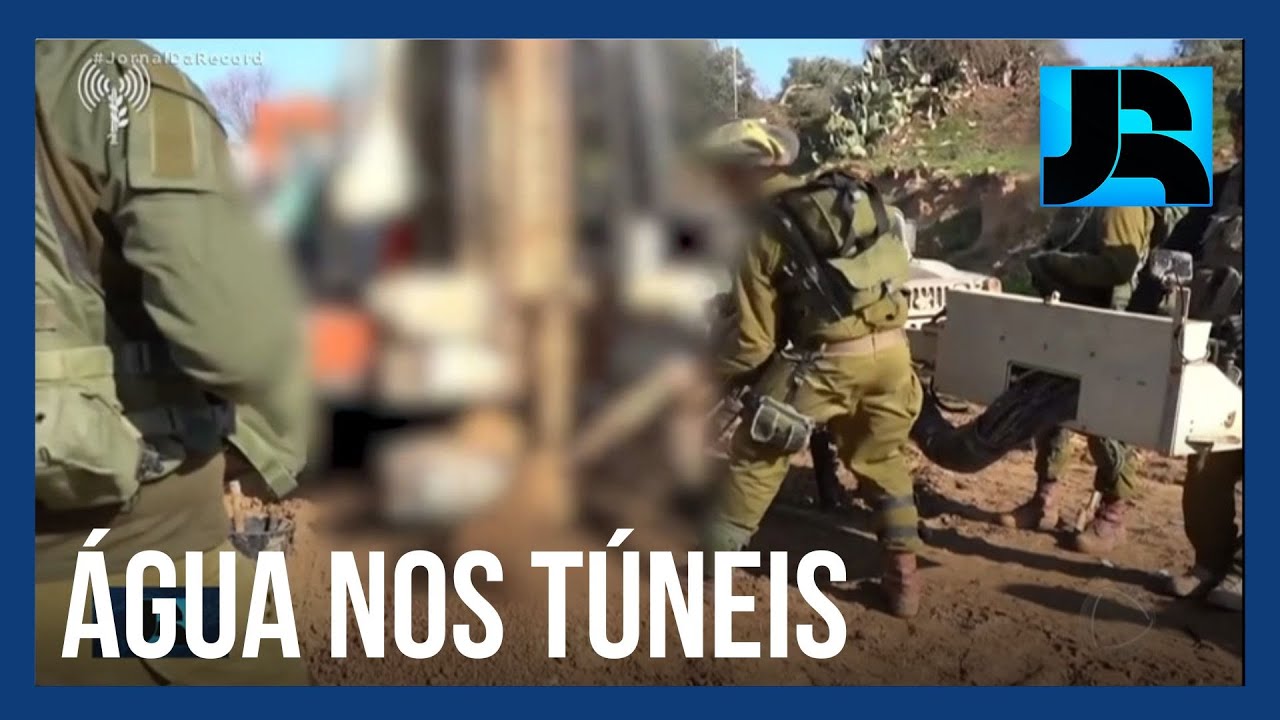 Exército de Israel joga água nos túneis de Gaza para forçar saída dos terroristas do Hamas