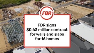 Download lagu FBR signs $0.63 million contract for walls and slabs of 16 homes | FBR mp3