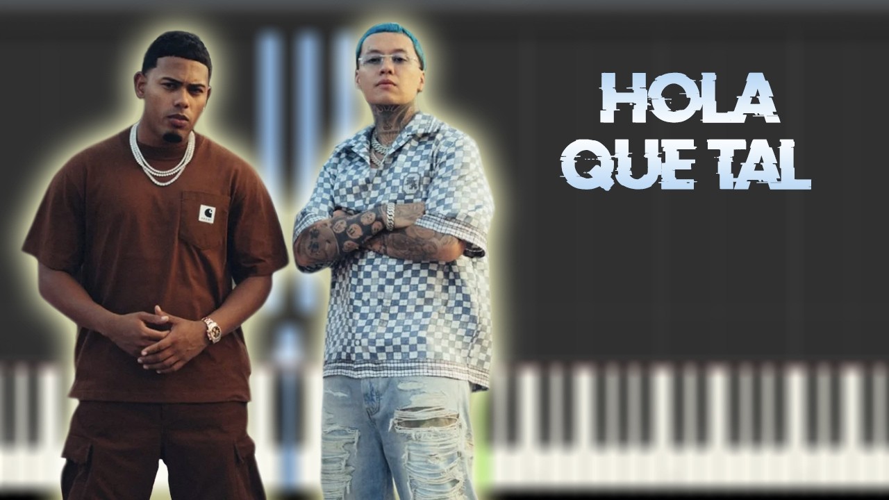 👋 HOLA QUE TAL - BLESSD ❌ MYKE TOWERS | Instrumental Piano Tutorial / Partitura / Karaoke / MIDI
