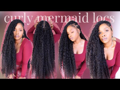 Curly Mermaid Locs | Updated Instal Method  ft bulk human hair from Ywigs