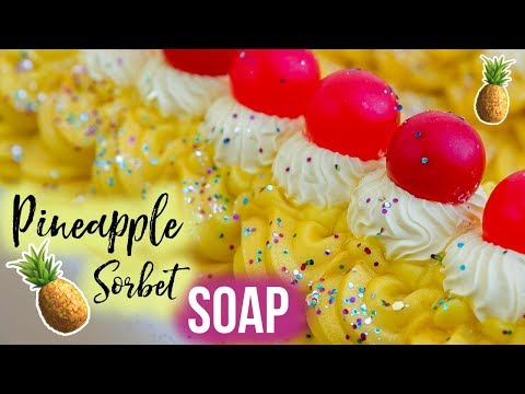 Pineapple Sorbet Soap - Reverse Dragon Hanger Swirl | #12DaysofSoapmas