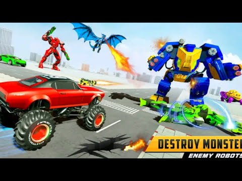 Us police transform robot car white tiger game app