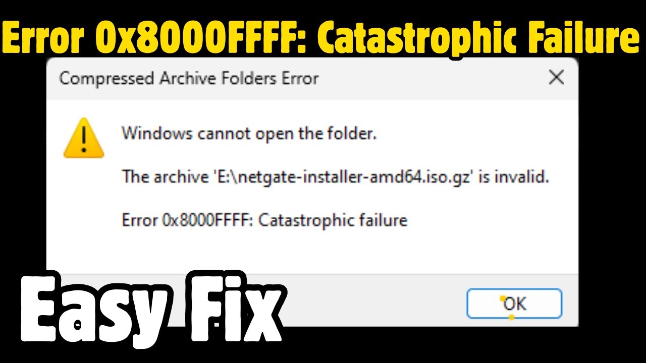 Fix Error 0x8000FFFF: Catastrophic Failure When Extracting Files on Windows in FACEIT