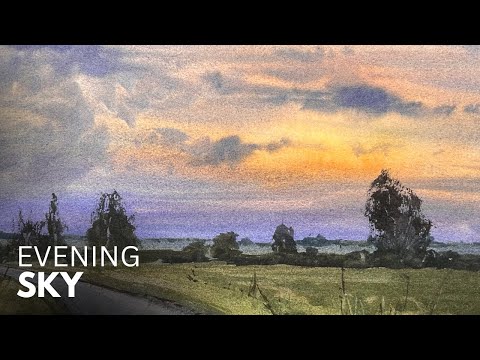 How to Paint an Evening Sky in Watercolor