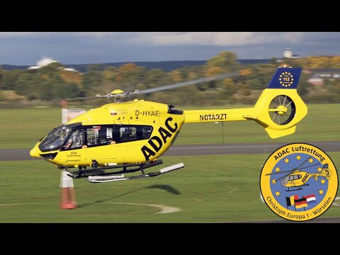 Christoph 26 (EC 145 T2, D-HYAE) Start, Tanken und Abflug in Hangelar EDKB