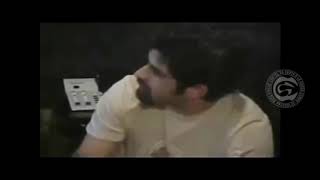 Cartel de santa grabando en el estudio hace unos años