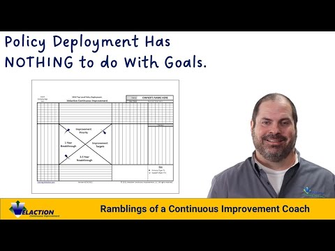 Policy Deployment (PD) Has NOTHING to Do With Setting Goals (...well maybe just a little...)