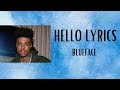 hello - blueface lyric video