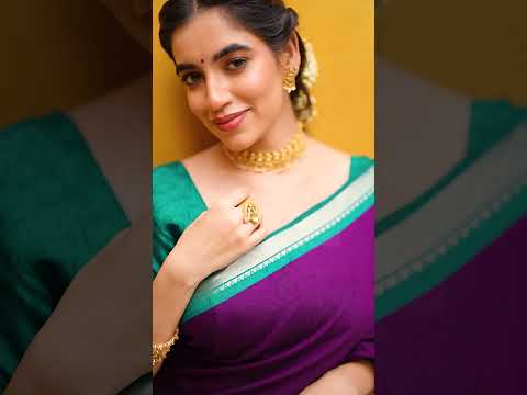 Blue Polyester Viscose Chanderi Saree with Kalamkari Print & Zari Weaving