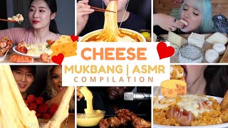 Mukbangers consuming CHEESE in various forms  ASMR
