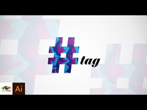 Adobe Illustrator | Easy And Quick To Make Hashtag Design In 3 Minutes ( Warp tool )