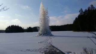 1 Kg Dynamite Explosion VS 30 cm Ice