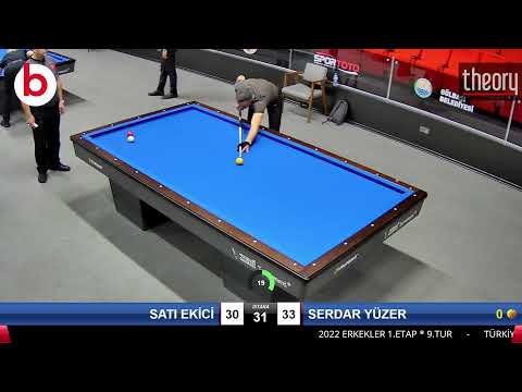 SATI EKİCİ & SERDAR YÜZER Bilardo Maçı - 2022 ERKEKLER 1.ETAP-9.TUR