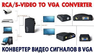RCA/S-Video to VGA Converter | Конвертер видео сигналов. Обзор, Настройка, Подключение.
