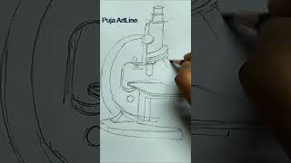 How to Draw Microscope diagram/Biology class/Science project/Easy trick to draw human Microscope...
