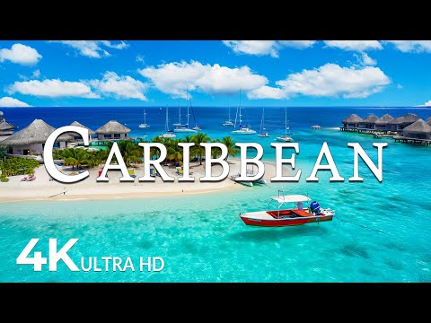 FLYING OVER CARIBBEAN (4K UHD) – Soothing Music Along With Beautiful Nature Video - 4K Video ULTRAHD