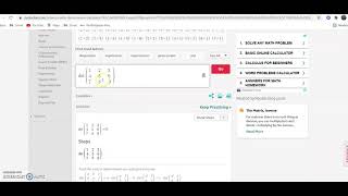 CALCULATE DETERMINANT OF A MATRIX USING SYMBOLAB CALCULATOR