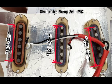 Chinese Strat pickups 48-50-52 mm pole 2 pole distances. Alnico V set, cool and cheap