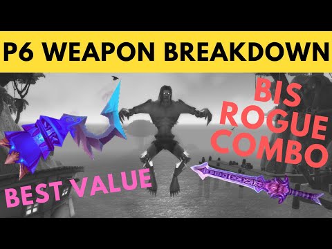 Rogue P6 Weapon DPS Cheatsheet - Sword & Dagger BIS Combos - Naxxramas Phase 6