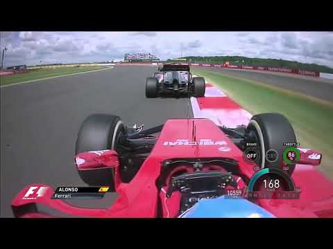 Fernando Alonso Very Aggressive Overtakes British GP 2014