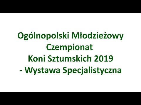 Ogólnopolski Młodzieżowy Czempionat Koni Sztumskich, Stare Pole 2019